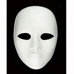 Full Face Party Mask Manufacturer - White Plastic Carnival