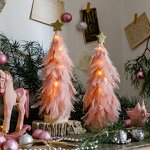 Rooster Feather Christmas Tree Manufacturer - Dyed Silver Decor
