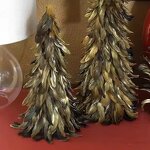 Rooster Feather Christmas Tree Manufacturer - Dyed Silver Decor