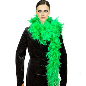 Turkey Feather Boa Factory - Dyed Green Scarf Holiday