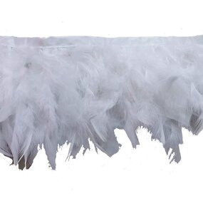 Turkey Feather Fringe Factory - White Sewing Ribbon Trim