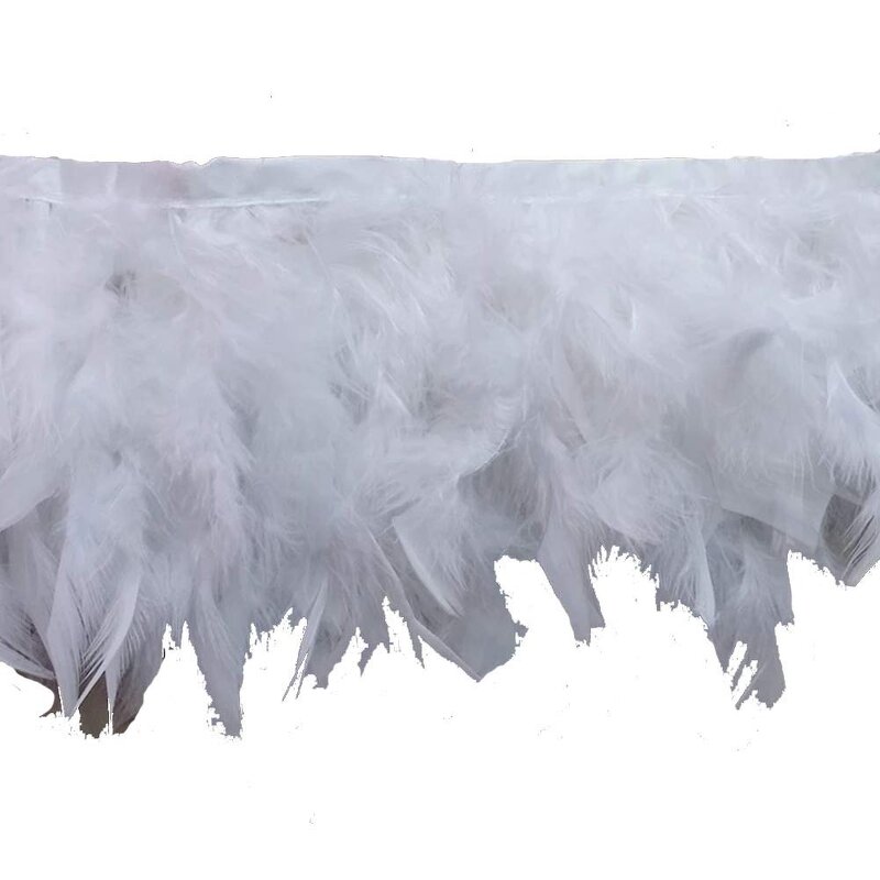 Turkey Feather Fringe Factory - White Sewing Ribbon Trim