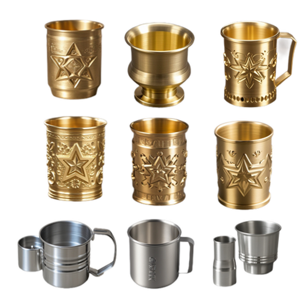 Brass Water Cup Supplier - CNC Machined Custom Gold Plating