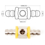 T-Shaped Barb Connector Supplier - 3/8 1/2 Fuel Pressure Gauge