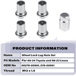 Wheel Lock Lug Nuts Factory - for Toyota 4Runner Corolla