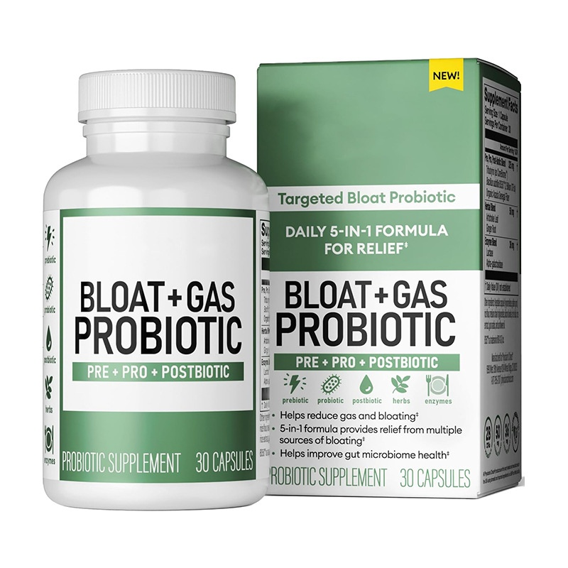 Gut Health Capsule Manufacturer - OEM Adult Probiotic Reduce Bloat Gas 2 Pills Daily