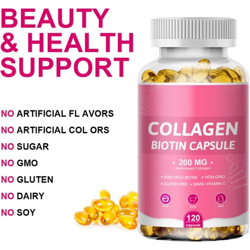 Collagen Biotin Capsule Factory - OEM/ODM Organic Dietary Supplements Hair Skin Nails