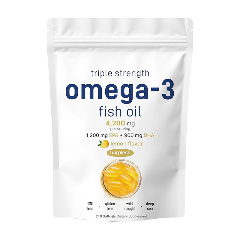Fish Oil Softgel Factory - OEM 4200mg Deep Sea Omega-3 Rich Capsules Adult Supplement