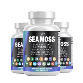 Seaweed Oil Capsule Supplier - OEM 3000mg Black Seed Oil Multimineral Turmeric ACV