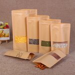 Kraft Paper Ziplock Pouch Manufacturer - Moisture-Proof Brown Heat Sealable Stand-Up