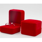 Wedding Ring Box Manufacturer - High Quality New Design Red Color Couple with LED