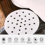 Bamboo Steamer Liners Factory - White Brown Perforated Parchment Paper