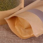 Kraft Paper Ziplock Pouch Manufacturer - Moisture-Proof Brown Heat Sealable Stand-Up