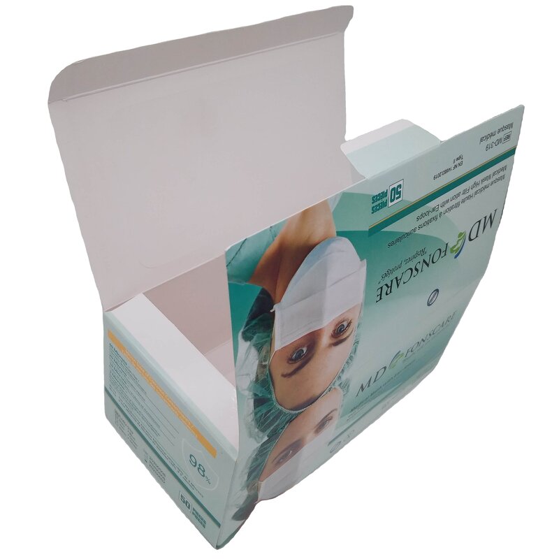 Face Mask Box Factory - Custom Printed Rectangle 50pcs Disposable 3-Ply