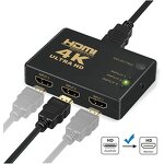 HD Video Splitter Switch Factory - 3-Port 4K 3-in-1 Switcher Hub Adapter