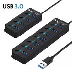 USB 3.0 Hub Manufacturer - 4/7 Port High-Speed Splitter with On/Off Switch