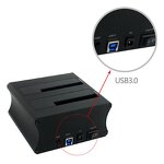 HDD Docking Station Manufacturer - USB3.0 2-Bay Aluminum Case with Cloning