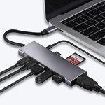 9-in-1 USB C Hub Manufacturer - 4K HD-MI TF SD 3.5mm Audio for MacBook