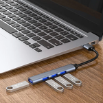 4-in-1 USB C Hub Manufacturer - Aluminum Alloy 3.0 to 4 Ports High-Speed