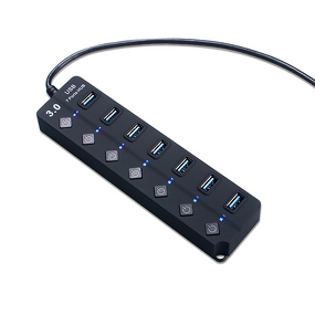 7-Port USB 3.0 Hub Factory - Aluminum Docking Station with Switches 5Gbps