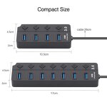 USB 3.0 Hub Manufacturer - 4/7 Port High-Speed Splitter with On/Off Switch
