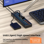 USB 3.2 Hub Manufacturer - Private Model 11-Port 10Gbps Docking Station