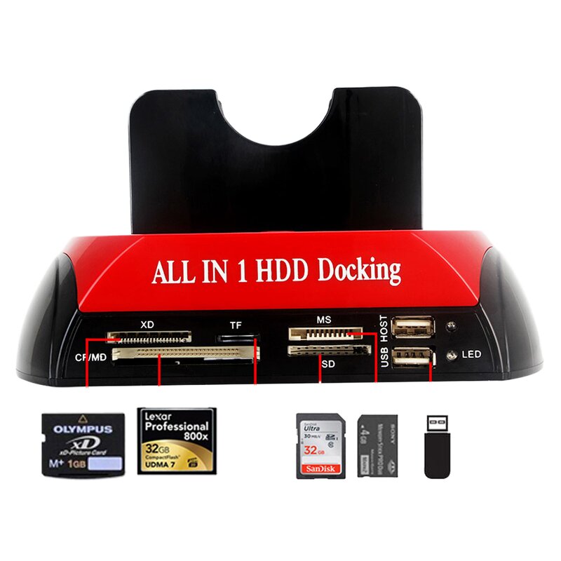 HDD Docking Station Manufacturer - USB 2.0 IDE SATA Dual Bay Cloning Dock