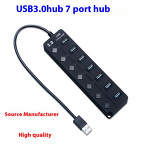 7-Port USB 3.0 Hub Factory - Aluminum Docking Station with Switches 5Gbps