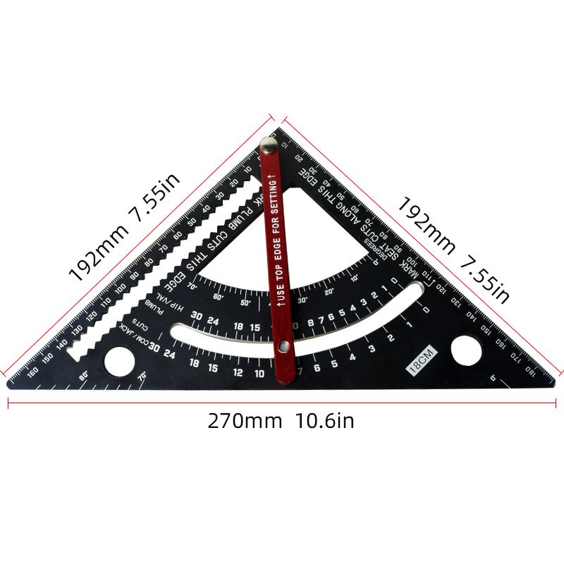 Adjustable Triangle Ruler Factory - Aluminum Alloy Rafter Square OEM