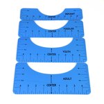 T-shirt Alignment Tool Factory - Industrial DIY 4-Piece Set Heat Resistant