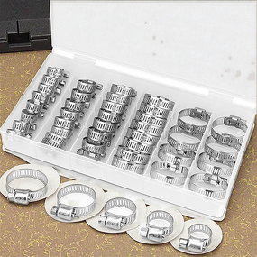 Hose Clamps Kit Factory - 91pcs Stainless Steel Adjustable Worm Gear