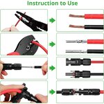 Solar Crimper Tool Kit Manufacturer - with 6 Pairs Connectors Panel Cable