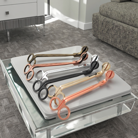 Candle Wick Trimmer Manufacturer - Matte Black Stainless Steel Laser Scissors