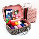 Knitting Kit Manufacturer - Leather Storage Box Sewing Tool Set