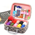 Knitting Kit Manufacturer - Leather Storage Box Sewing Tool Set