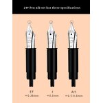 Fountain Pen Nib Set Factory - Delike 24# Small Artist EF0.38 F0.5mm