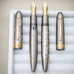 Titanium Alloy Fountain Pen Manufacturer - MAJOHN P141 8# 40 Hammered Pattern