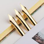 Fountain Pen Manufacturer - MAJOHN 8# 40 Type Gold Black Blue Plated Nib