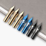 Fountain Pen Manufacturer - MAJOHN 8# 40 Type Gold Black Blue Plated Nib