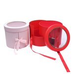 Gift Box Factory - Luxury Round Double Layer Rotating with PVC Window