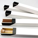 Gift Paper Tube Manufacturer - New Luxury Square Cardboard White Black Incense Box