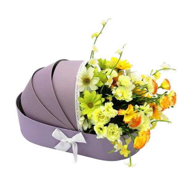 Gift Box Manufacturer - New Style Portable Baby Cradle Shape Artificial Flower