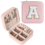 Ring Box Factory - Creative New Pink PU Leather Portable with Embroidery