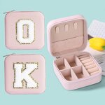 Ring Box Factory - Creative New Pink PU Leather Portable with Embroidery