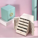 Jewelry Box Manufacturer - Luxury Five Layer Large Capacity Double Opening Rectangle