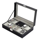 Watch Jewelry Box Manufacturer - Hot Sale 8+2 Slot Multifunctional PU Leather