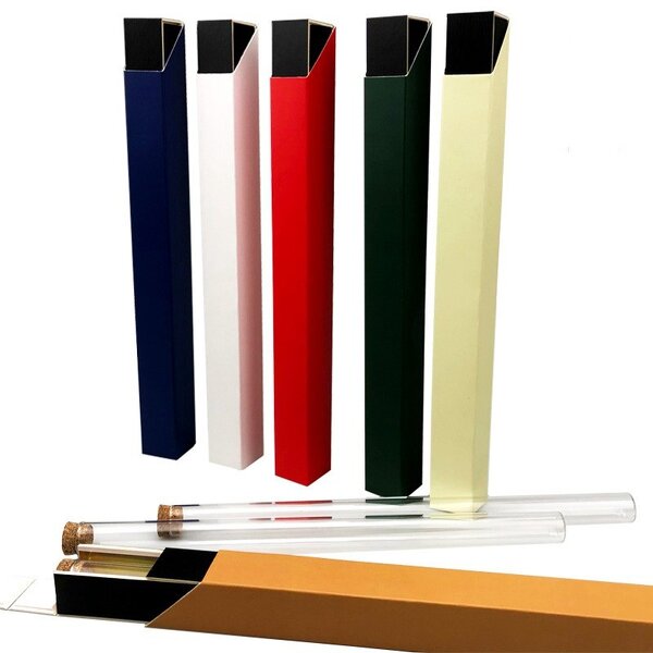 Gift Paper Tube Manufacturer - New Luxury Square Cardboard White Black Incense Box