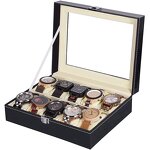 Watch Organizer Manufacturer - Competitive Price 10 Slot Transparent Leather for Men