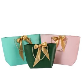 Paper Bag Factory - Beautiful Horizontal Large Clothing Packaging with Bowknot