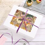 Food Box Factory - Wholesale Window White Marble Kraft Paper Take Away Bake